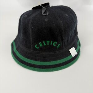 VTG NEW Nike Boston Celtics Basketball Team Knit Beanie Hat M L Black Green NWT